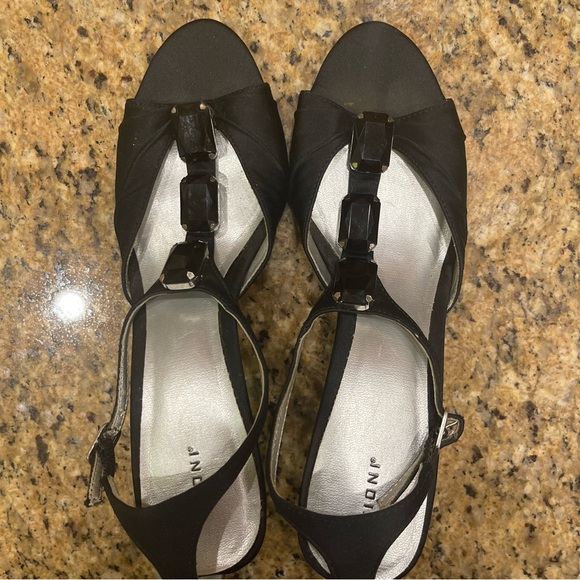 FIONI WOMENS BLACK SANDALS DRESS HEELS SIZE 7 - Picture 4 of 7